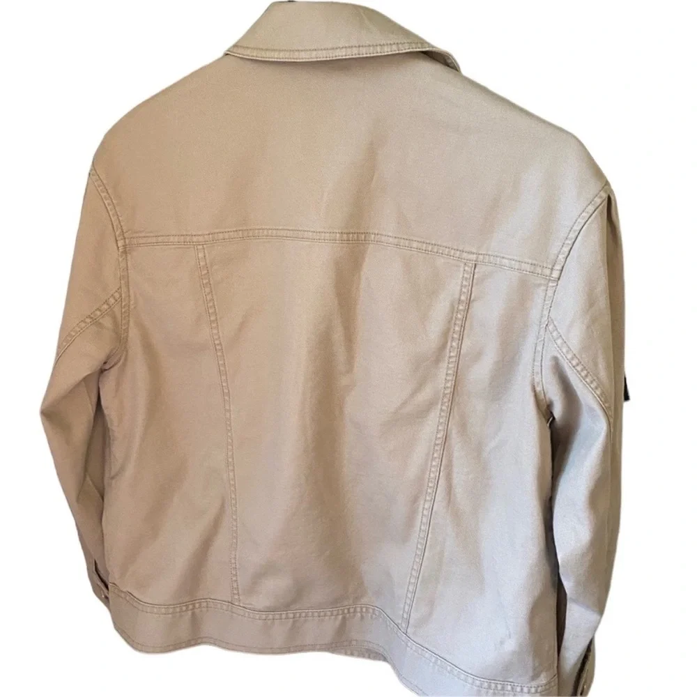 MADEWELL Pleat-Sleeve Military Jacket in Tan Size XS